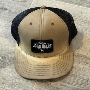 John Deere Hat Cap Snapback Trucker Style Patch Grunge